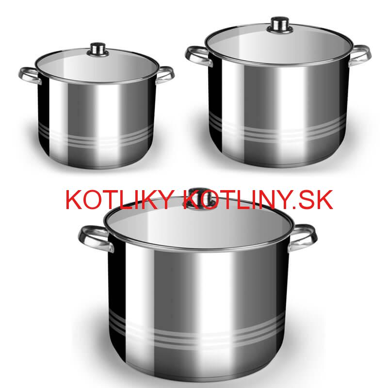 Nerezové hrnce 3 ks