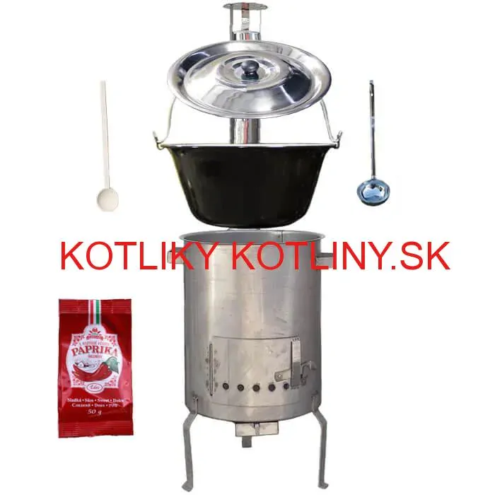 Smaltovaný kotlík 30 L (1,2 mm) + nerezová kotlina (1,5 mm) 45 cm STRONG EXCLUSIVE