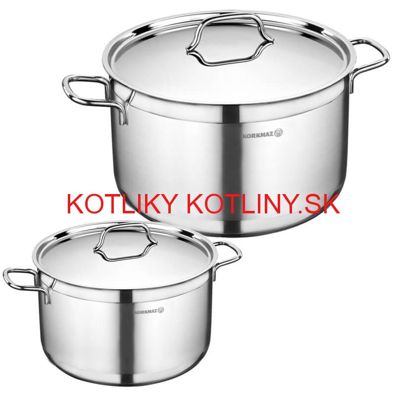 Sada nerezových hrncov s pokrievkou 2 ks 8,5 L, 11 L