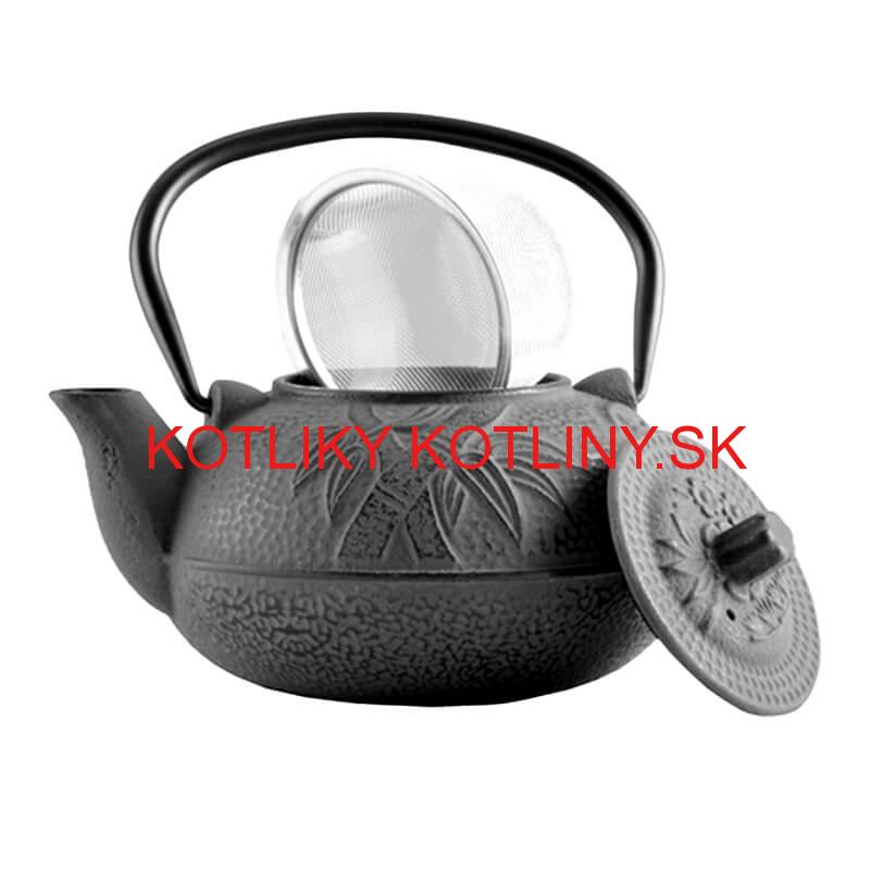 Liatinový čajník 600 ml šedý