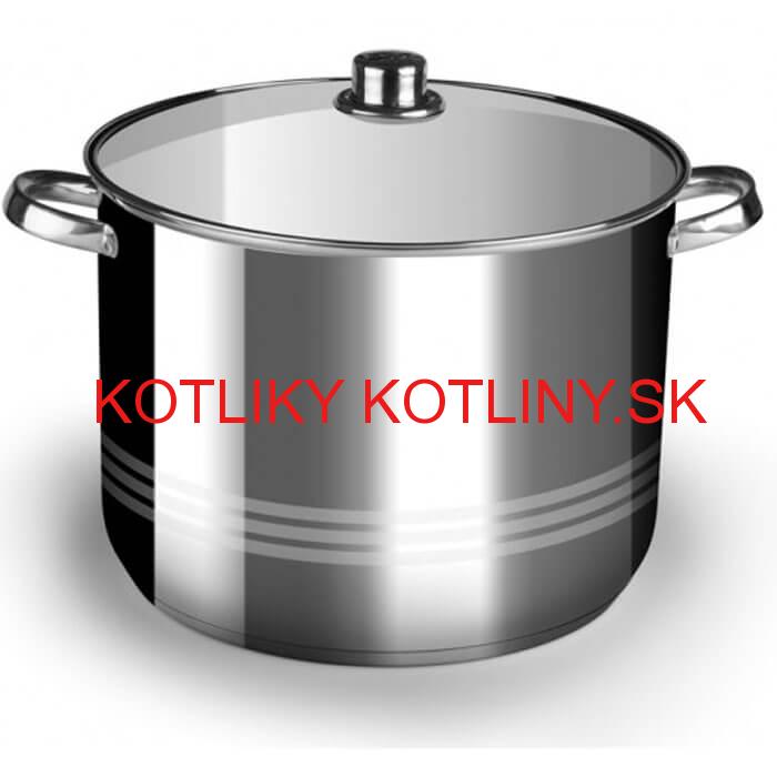 Nerezový hrniec 19 L + sklenená pokrievka