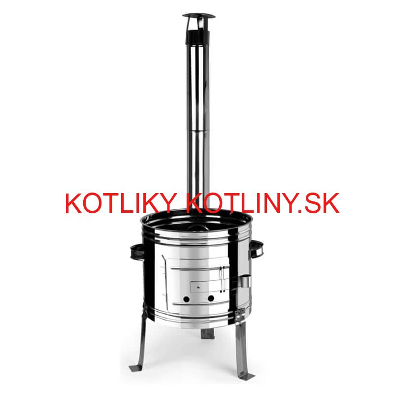 Smaltovaný kotlík 16 L + nerezová kotlina 39 INOX + misky 12 ks