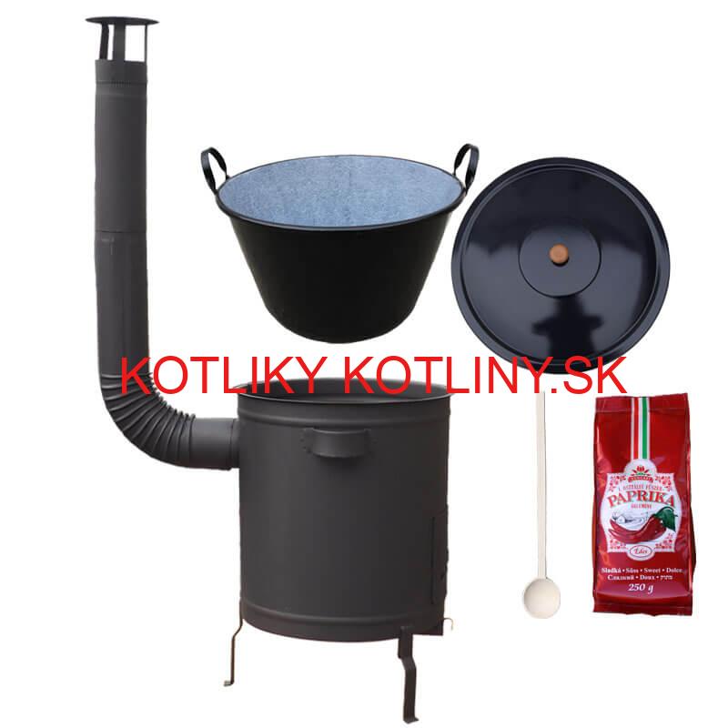 Smaltovaný kotol 70 L + hrubostenná kotlina 53 cm (1,5 mm) STRONG PLUS 600 + sladká paprika 250 g