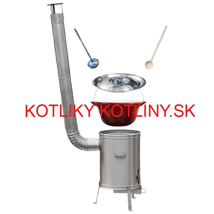 Liatinový kotlík so smaltovanou úpravou 10,8 L + Nerezová kotlina 33 LUX