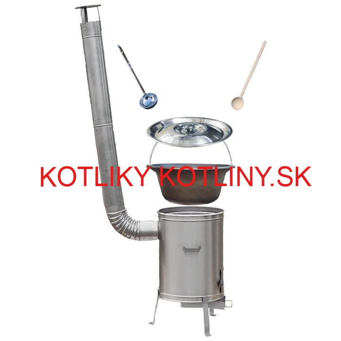 Liatinový kotlík bez povrchovej úpravy 10,8 L + Nerezová kotlina 33 LUX