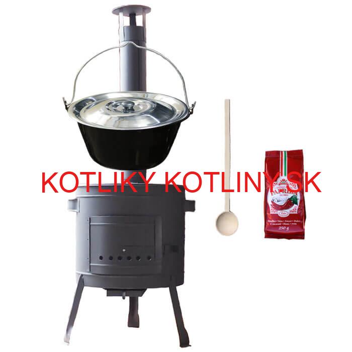 Smaltovaný kotlík 22 L (1,2 mm) + hrubostenná (1,5 mm) žiaruvzdorná kotlina BALKY STRONG 42 PLUS 600