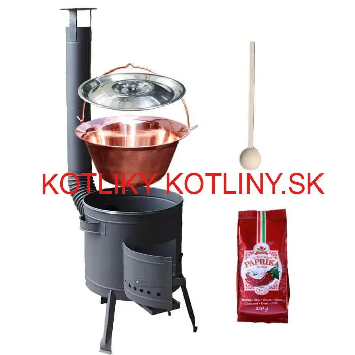 Medený kotlík 20 L (1,2 mm) + hrubostenná (1,5 mm) žiaruvzdorná kotlina BALKY STRONG 42 PLUS 600