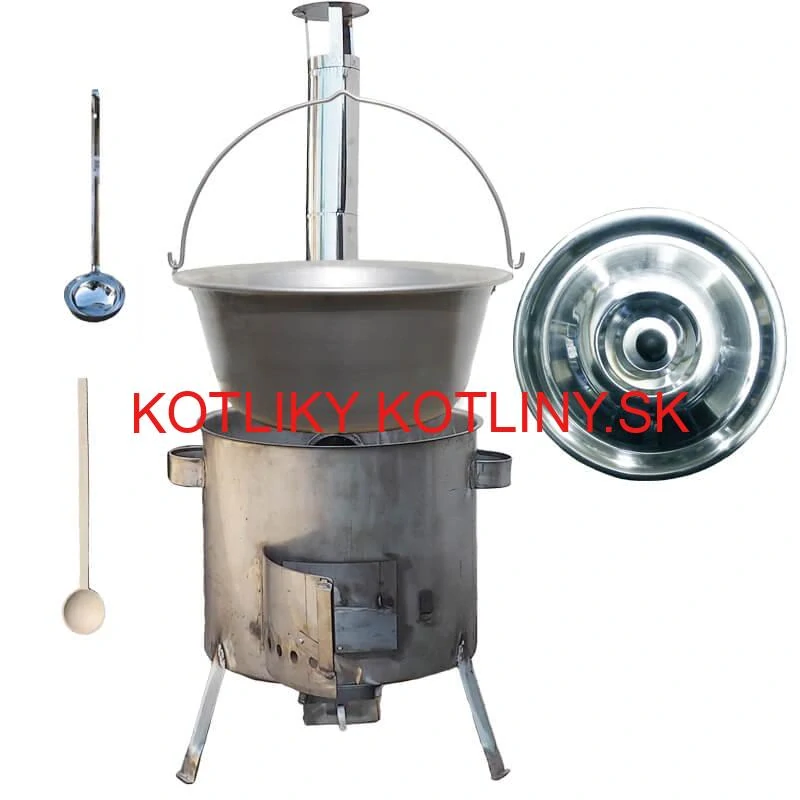 Nerezový kotlík 30 L (1,5 mm) + nerezová kotlina 45 cm (1,5 mm) STRONG CLASSIC