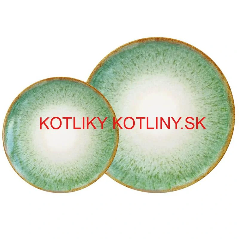 Súprava keramických tanierov 18 ks GREEN