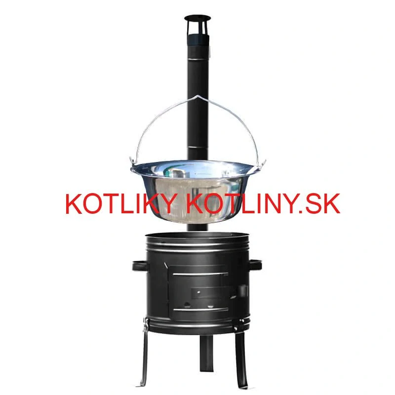 Nerezový kotlík 22 L + kovová kotlina 42 (KOV) + demontovateľné nožičky