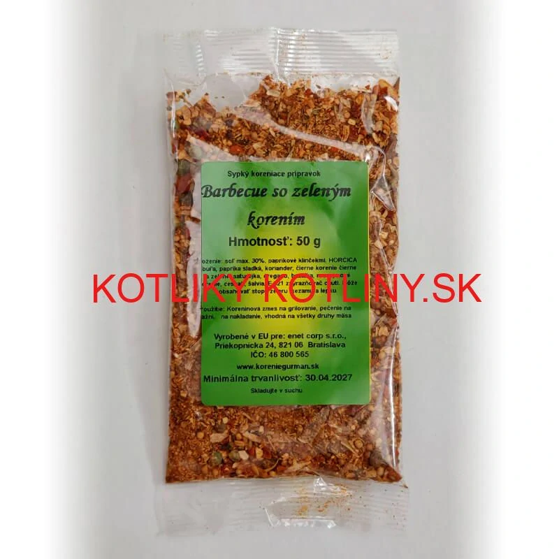 Barbecue so zeleným korením 50 g