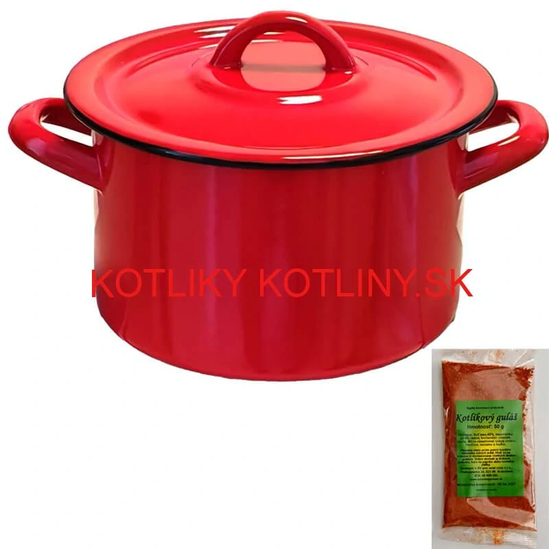 Smaltovaný hrniec s pokrievkou COMBI 3 l + korenie na kotlíkový guláš 50 g
