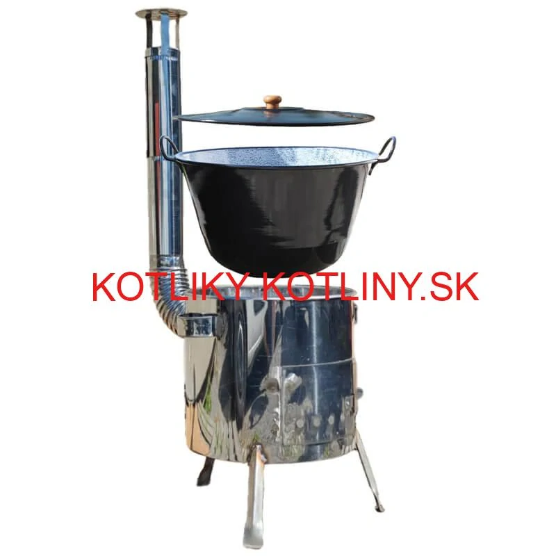 Smaltovaný kotol 60 L + nerezová kotlina 53 cm LUSTRO