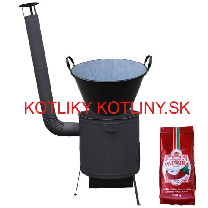 Zabíjačkový smaltovaný kotol 100 L, žiaruvzdorná kotlina 42 PLUS 600 4 MM + sladká paprika GURMÁN 250 g