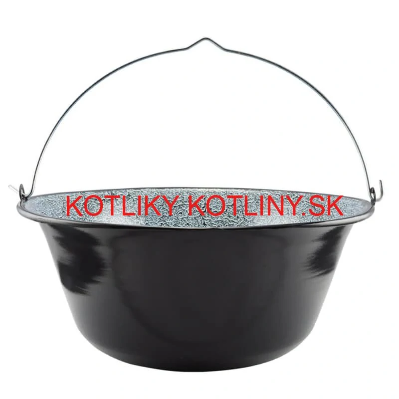 Smaltovaný kotlík (1,2 mm) 25 L + plynový horák k PB + nízka kotlina 42 PLUS 600 + nerezová pokrievka INOX
