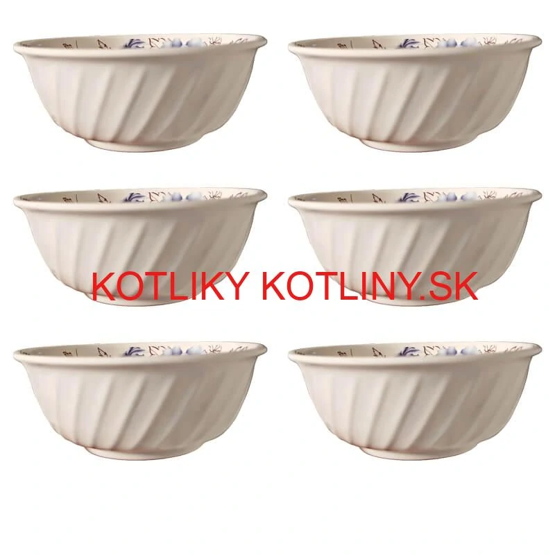 Plastová miska s kvetinovým vzorom (750 ml) – teraz v sade 6 kusov!