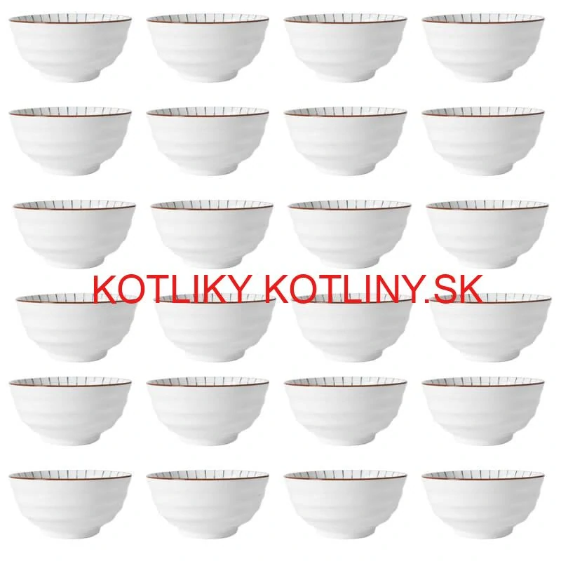 Sada 24 ks veľkých keramických misiek na guláš a polievky, 1 liter