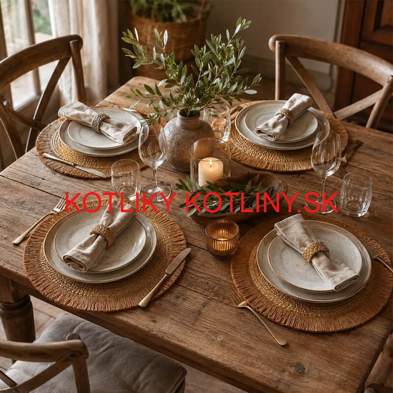 Prírodné podložky pod tanier so strapcami 37 cm, 4 ks