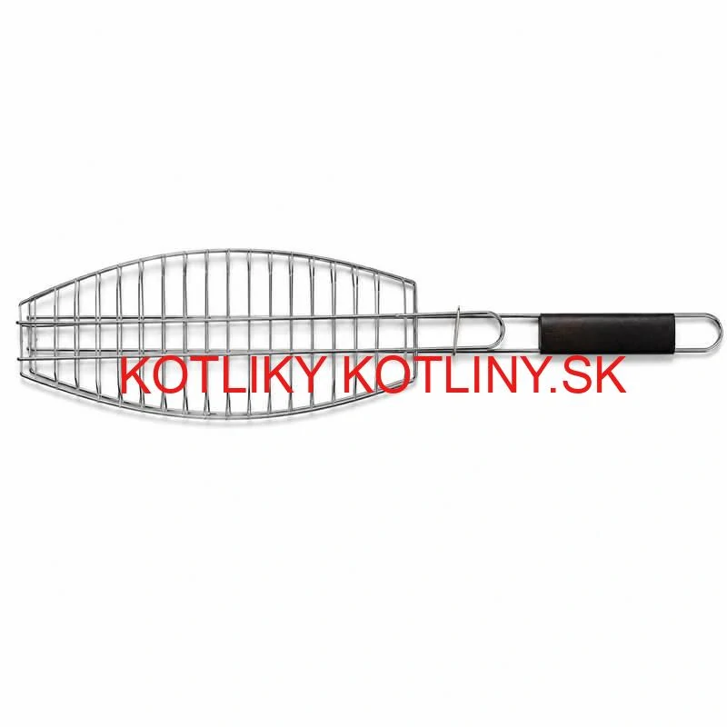 BBQ grilovací rošt na ryby – nerezové grilovacie kliešte 65 × 15 × 4 cm
