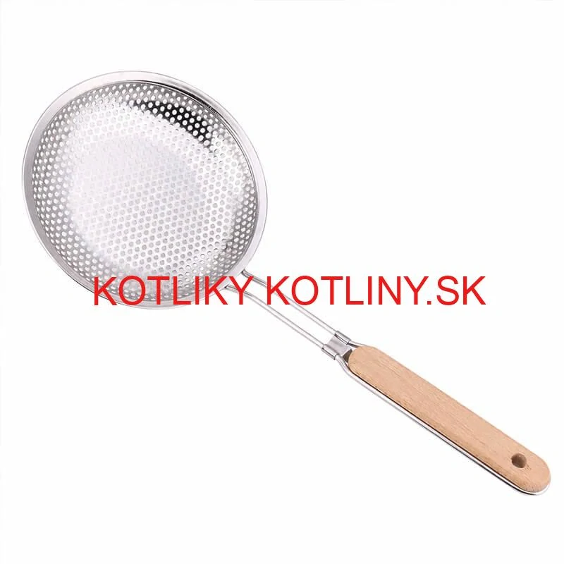 Hliníkové sitko 16 cm s drevenou rúčkou