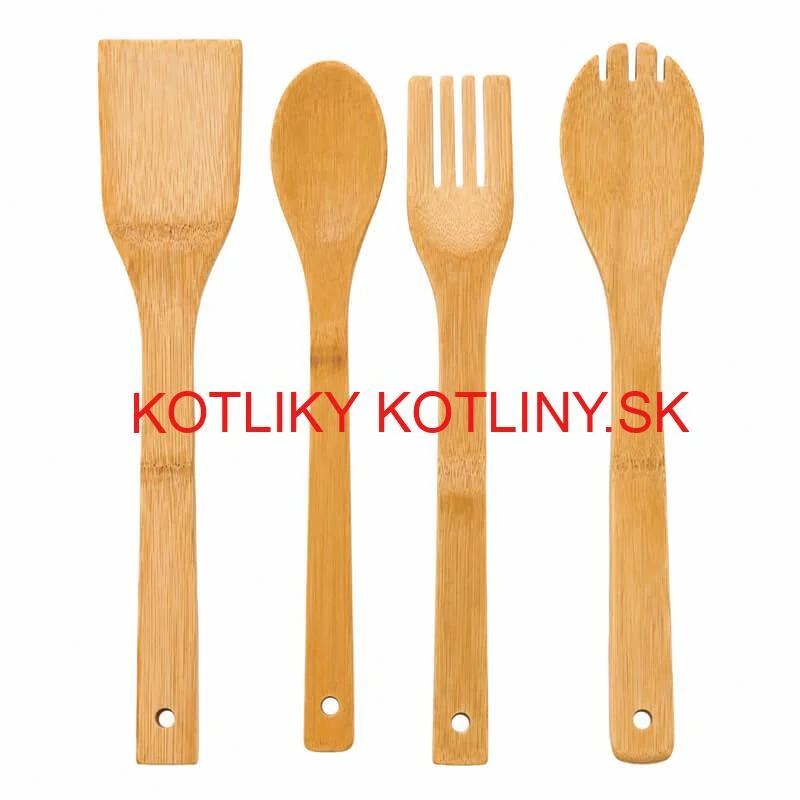 Drevená kuchynská súprava so stojanom – 5 dielov