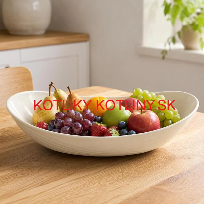 Plastová servírovacia miska loďka 28,5 cm – smotanová
