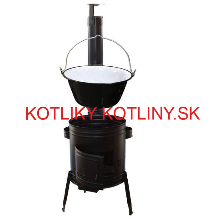Smaltovaný kotlík 8 L (1,2 mm) + kovová kotlina 31 CLASSIC (KOV) Easy party