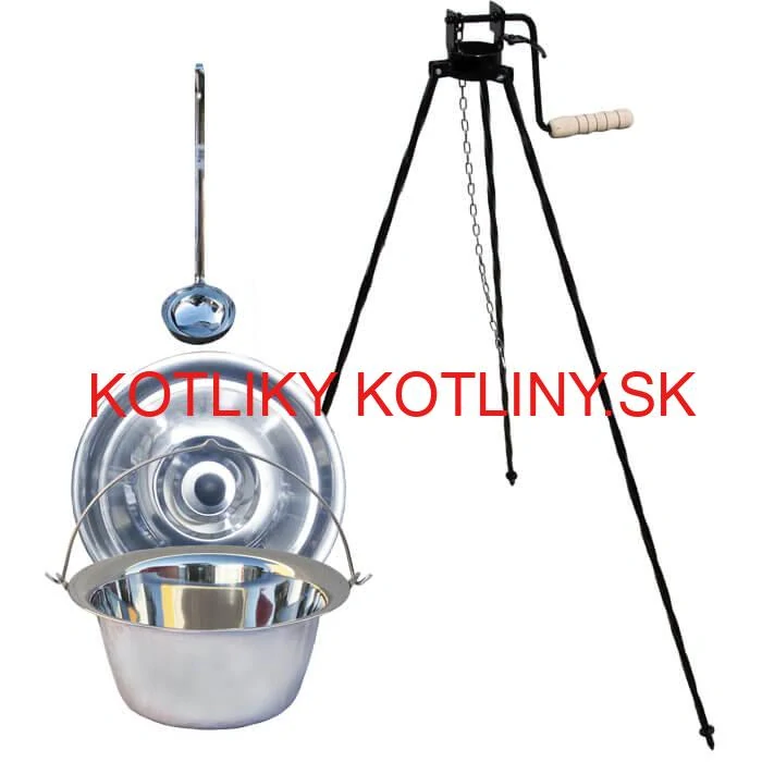 Antikorový kotlík 8 L + stojan s kladkou VAR