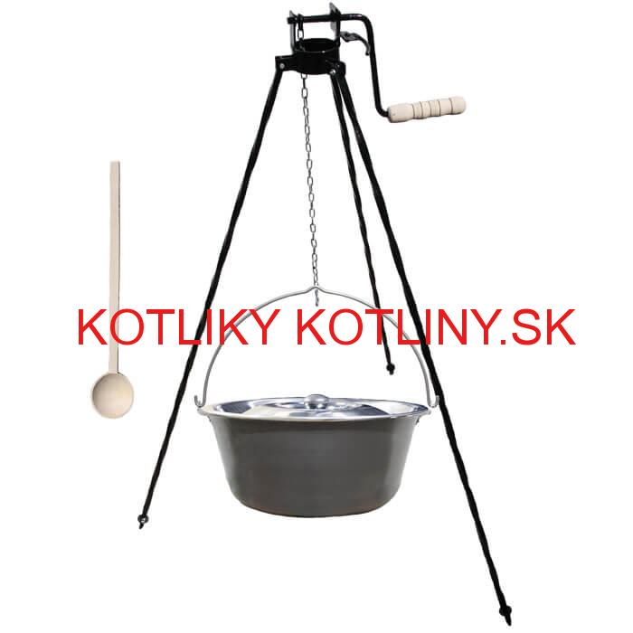Nerezový kotlík 15 L (1,5 mm) + stojan s kladkou VAR