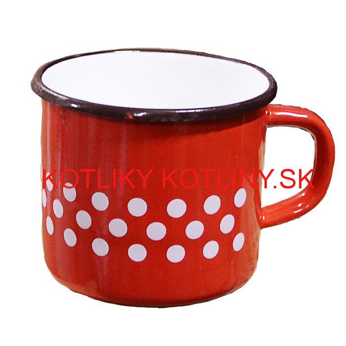 Smaltovaný hrnček 1 L (bodky)