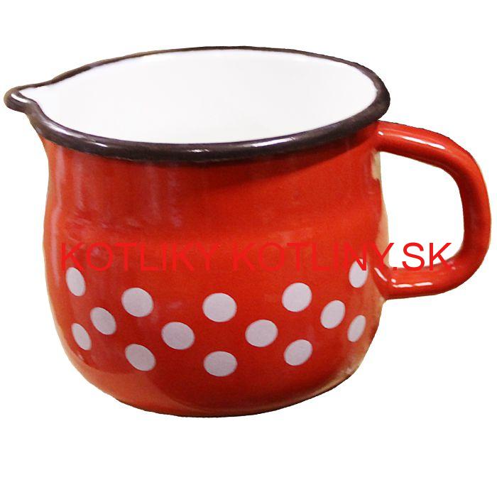 Smaltovaný hrnček s výlevkou 1 L