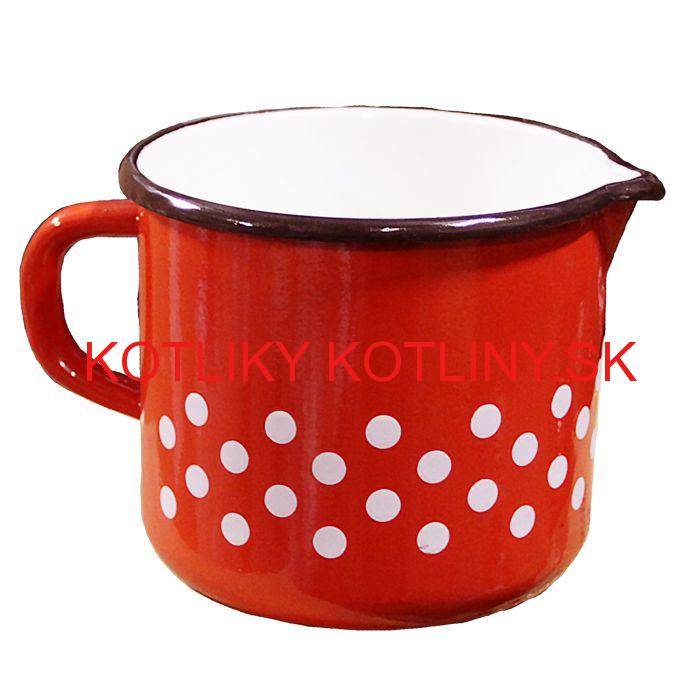 Smaltovaný hrnček 1,5 L (bodky)