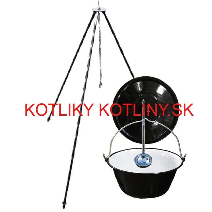 Smaltovaný kotlík 13 L + pokrievka + stojan
