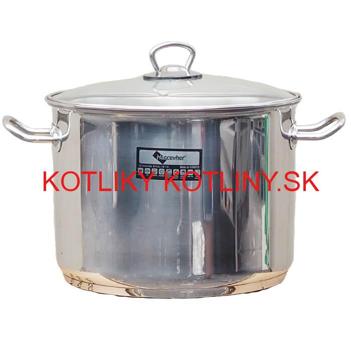 Nerezový hrniec 11 L + sklenená pokrievka