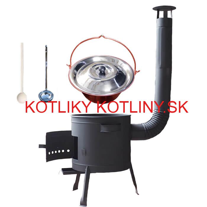 Kotlíkový gulášový set 36 PLUS 600 + medený kotlík 14 L (1,2 mm)