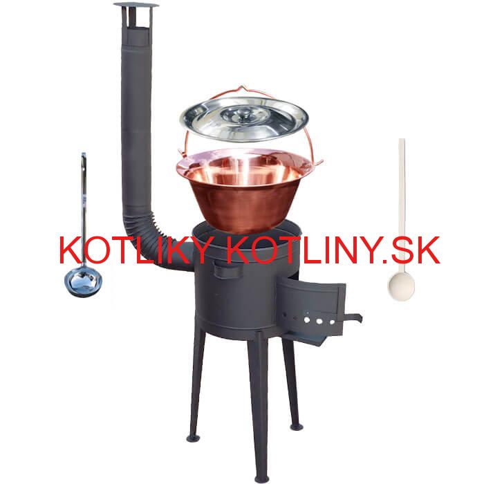 Medený kotlík 30 L (1,2 mm) + vysoká kotlina 45 cm PLUS 600