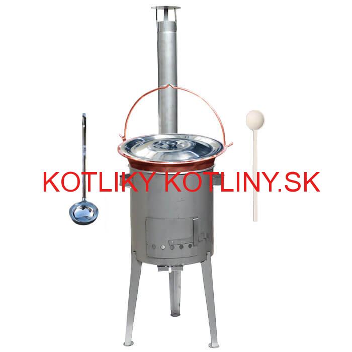 Medený kotlík 20 L (1,2 mm) + nerezová kotlina 42 cm LUXUS