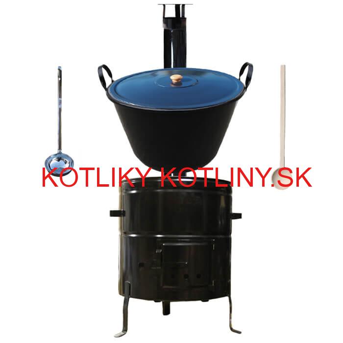 Smaltovaný kotol 80 L + kovová kotlina 58 cm BIG PARTY