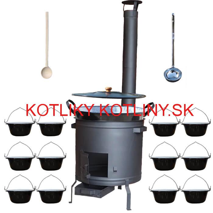 Smaltovaný kotol 70 L servírovacie kotlíky (12 ks) PLUS 600