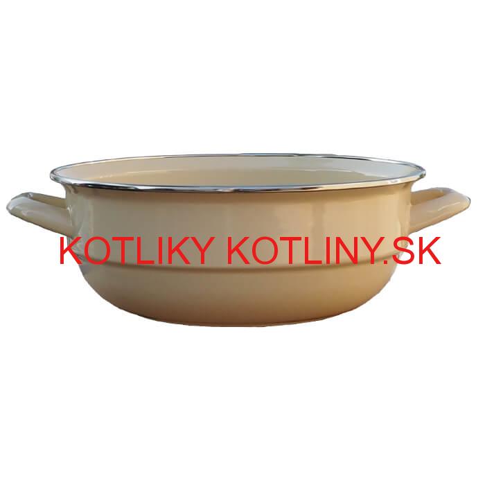 Smaltovaná misa 32 cm bežová