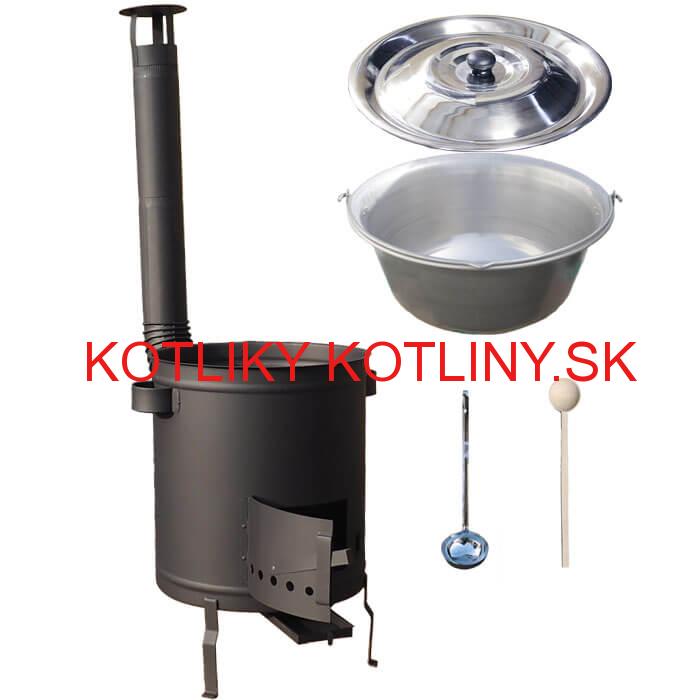 Nerezový kotlík 20 L (1,5 mm) + hrubostenná (1,5 mm) a žiaruvzdorná kotlina 42 PLUS 600