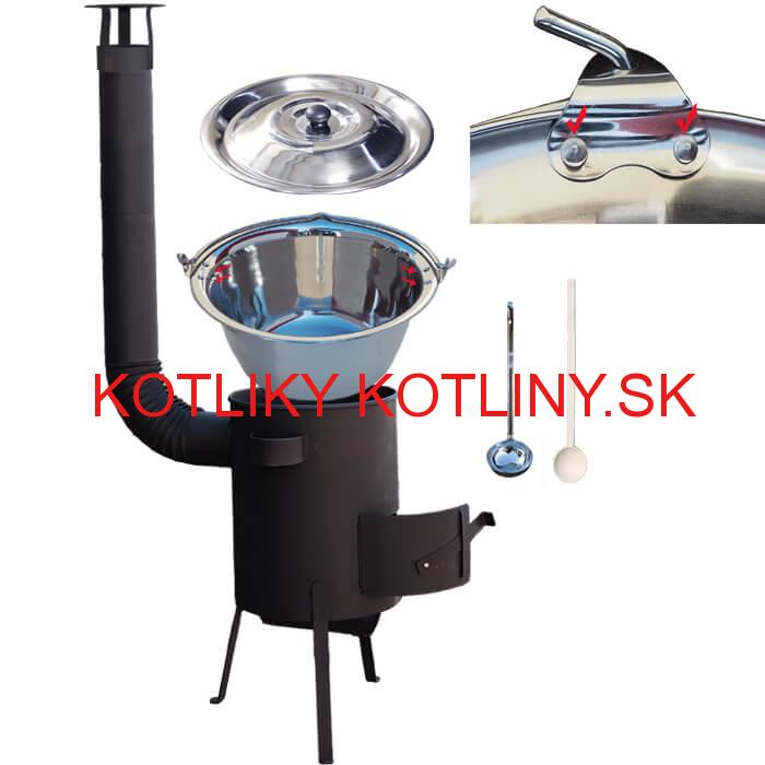Antikorový kotlík 30 L (0,8 mm) + žiaruvzdorná kotlina 45 PLUS 600 4 MM