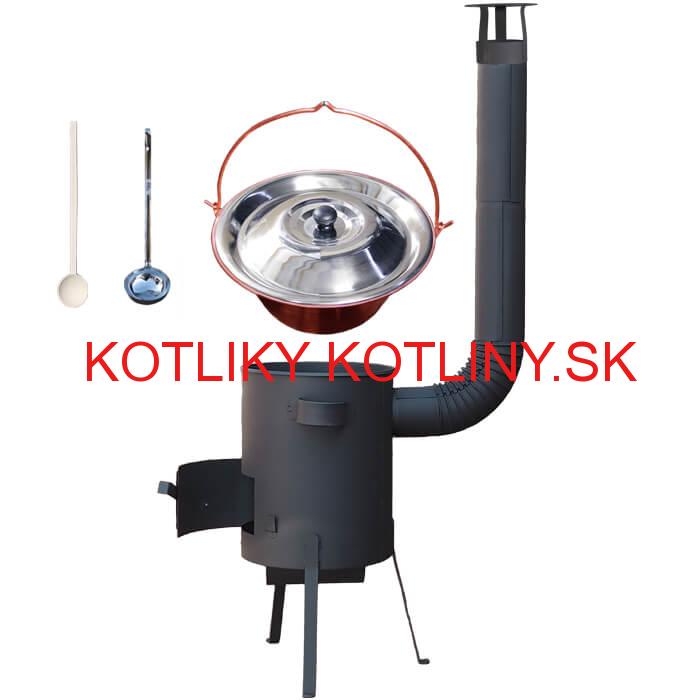 Medený kotlík 20 L (1,2 mm) + žiaruvzdorná kotlina 42 PLUS 600 4 MM