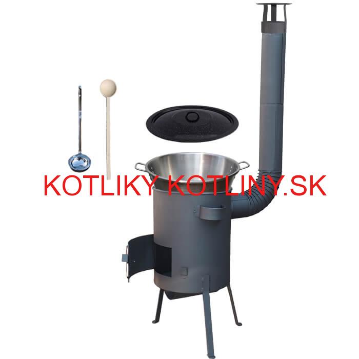 Nerezový kotol 40 L (1,2 mm) + žiaruvzdorná kotlina 45 PLUS 600 4 MM