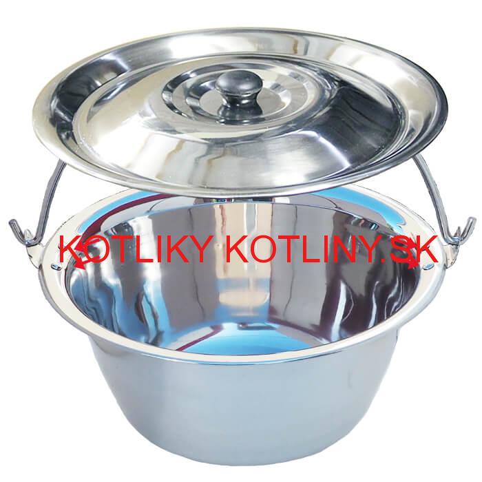 Antikorový kotlík 20 L (0,8 mm) s nitmi + pokrievka