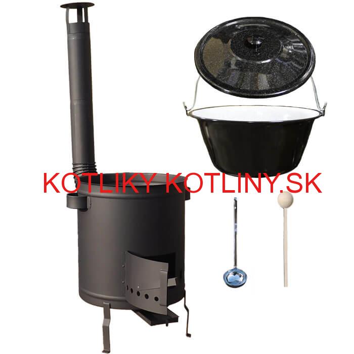Smaltovaný kotlík 30 L (1,2 mm) + hrubostenná (1,5 mm) a žiaruvzdorná kotlina 45 PLUS 600