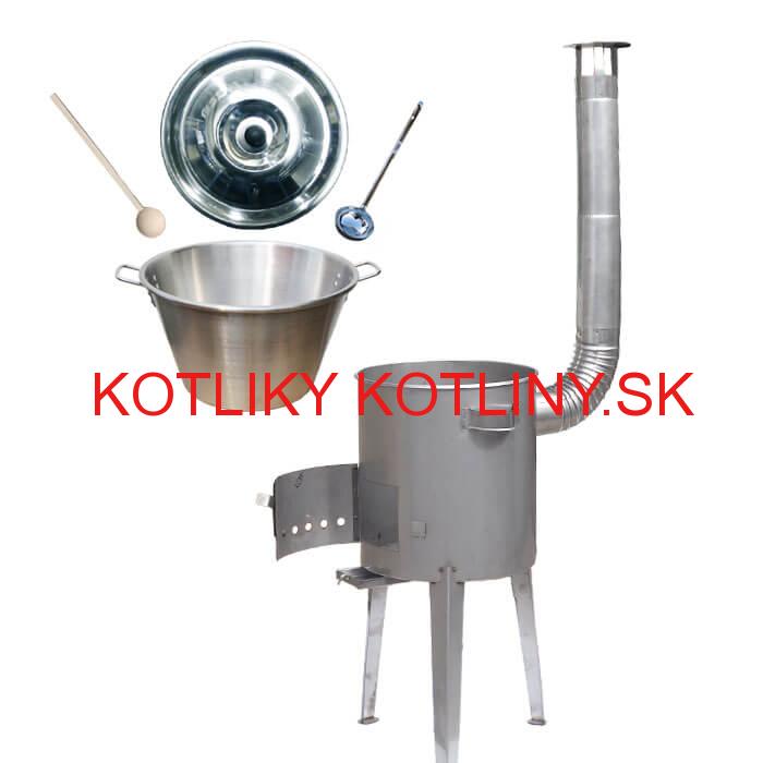 Nerezový kotol 40 L (1,2 mm) + nerezová kotlina 45 cm LUXUS