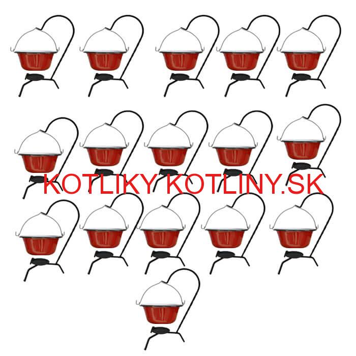 Servírovacia súprava SMALT RED 16 ks