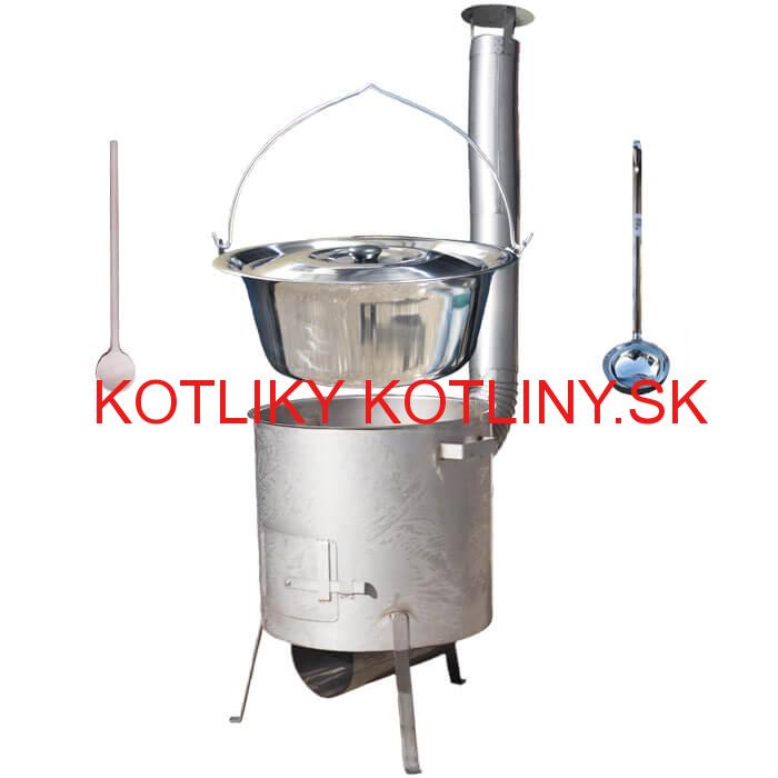 Nerezový kotlík 20 L (1,2 mm) INOX, zosilnená vysoká nerezová kotlina 42 cm KOMFORT