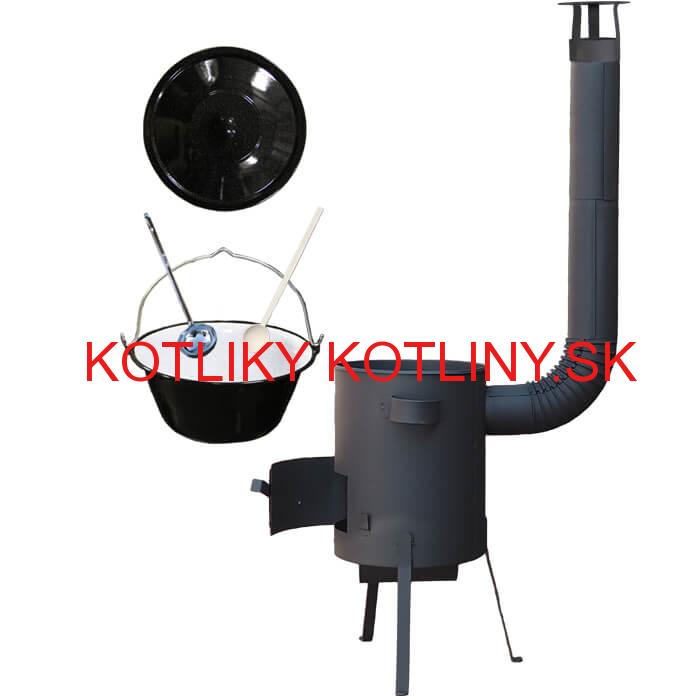 Smaltovaný kotlík 25 L + žiaruvzdorná kotlina 45 PLUS 600 4 MM